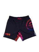 MANTO leopard FIGHT SHORTS-black